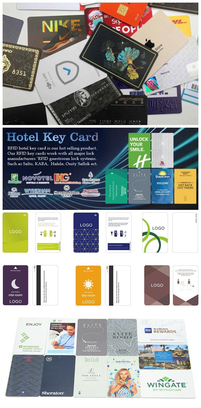 Custom Design Engraved Personalized Business Metal Hotel Key RFID Smart ID Card